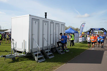Premium portable shower unit for hire in Oxfordshire